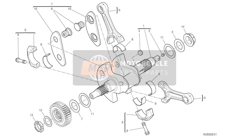 Ducati MULTISTRADA 1260 ABS USA 2020 Drijfstangen voor een 2020 Ducati MULTISTRADA 1260 ABS USA