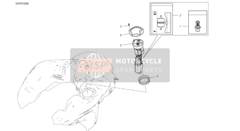 Ducati MULTISTRADA 1260 ABS USA 2020 Fuel Pump for a 2020 Ducati MULTISTRADA 1260 ABS USA