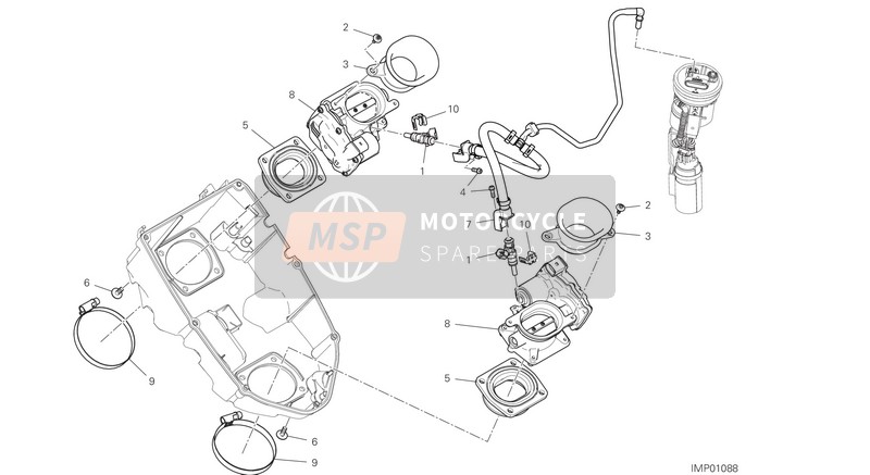 Ducati MULTISTRADA 1260 ABS USA 2020 Drosselklappe für ein 2020 Ducati MULTISTRADA 1260 ABS USA