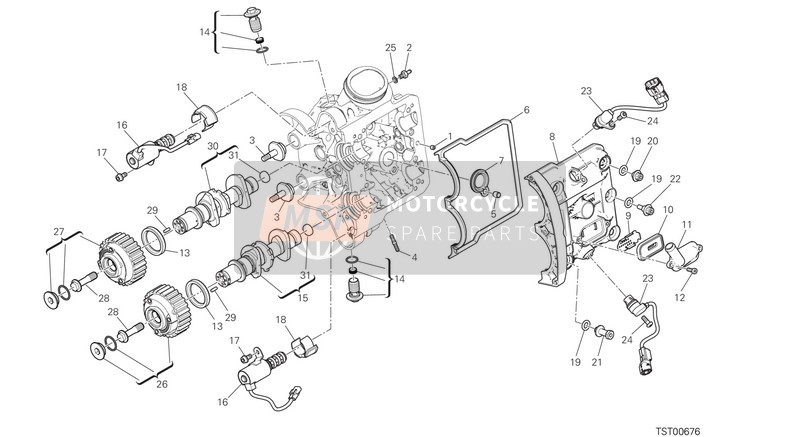 14825021E, Arbol Distribución Descarga Horizontal, Ducati, 0