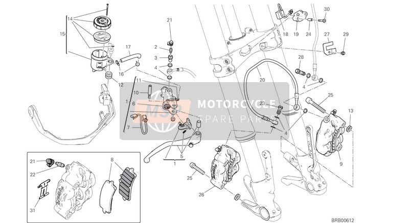Ducati MULTISTRADA 1260 S D-AIR EU 2020 Front Brake System for a 2020 Ducati MULTISTRADA 1260 S D-AIR EU