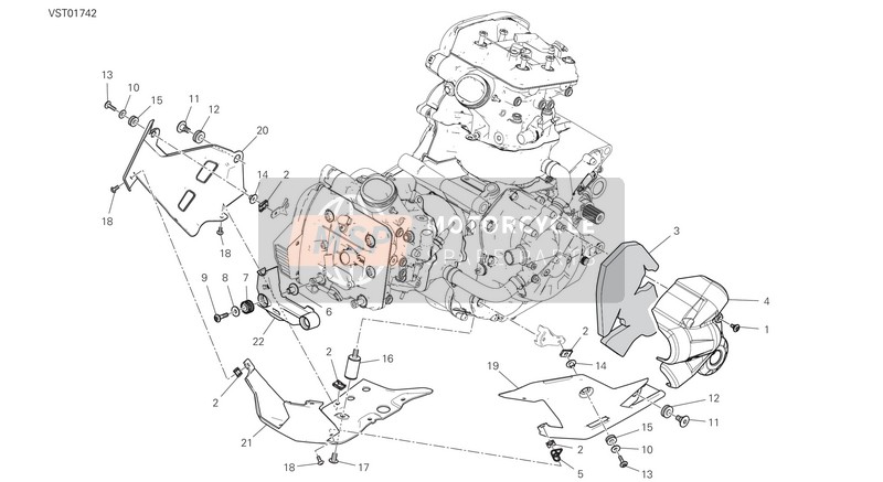 Ducati Multistrada 1260 S Pikes Peak EU 2020 Fairing for a 2020 Ducati Multistrada 1260 S Pikes Peak EU