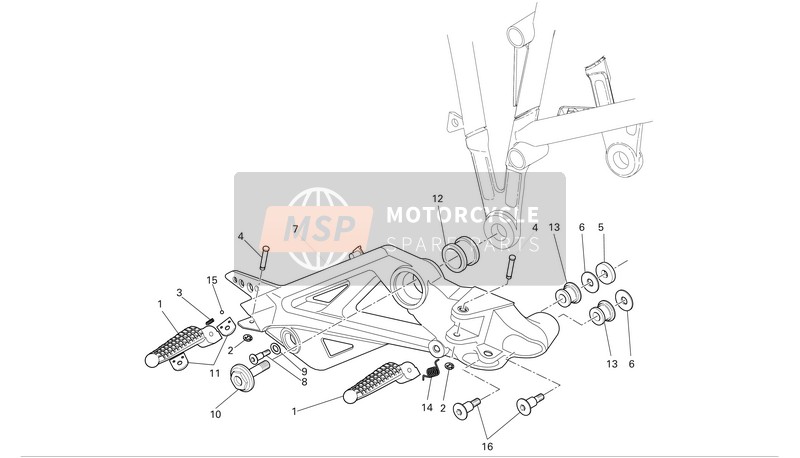 69924181A, Kit R-PIEDS Av.G-DRT 620 MR/05, Ducati, 0