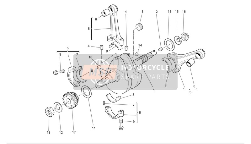 Ducati MULTISTRADA 620 DARK Usa 2006 Pleuelstange für ein 2006 Ducati MULTISTRADA 620 DARK Usa