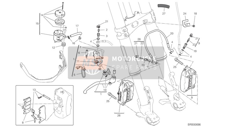 Ducati MULTISTRADA 950 2021 Voorremsysteem voor een 2021 Ducati MULTISTRADA 950