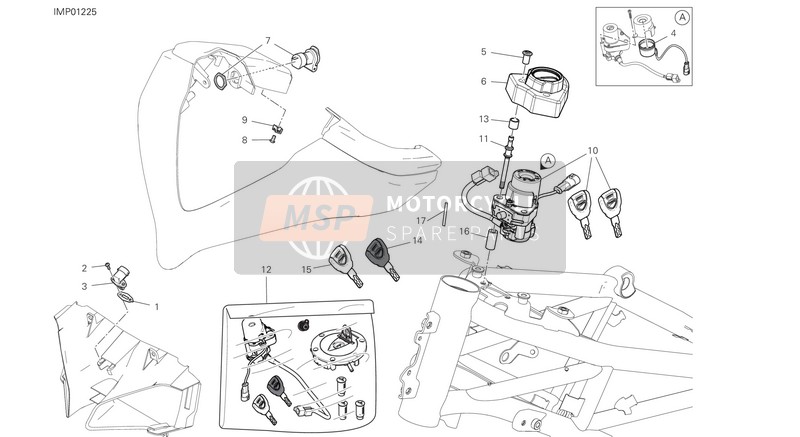 48018391A, Cover, Ignition Switch, Ducati, 1