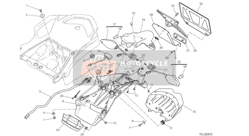 Ducati MULTISTRADA 950 EU 2018 Plate Holder for a 2018 Ducati MULTISTRADA 950 EU