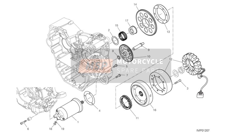 Ducati MULTISTRADA 950 EU 2020 Démarrage et allumage électriques pour un 2020 Ducati MULTISTRADA 950 EU