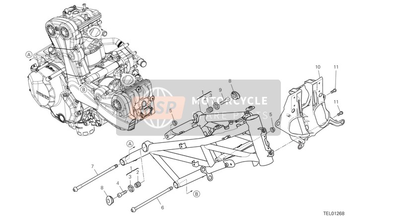 Ducati MULTISTRADA 950 EU 2020 Frame for a 2020 Ducati MULTISTRADA 950 EU