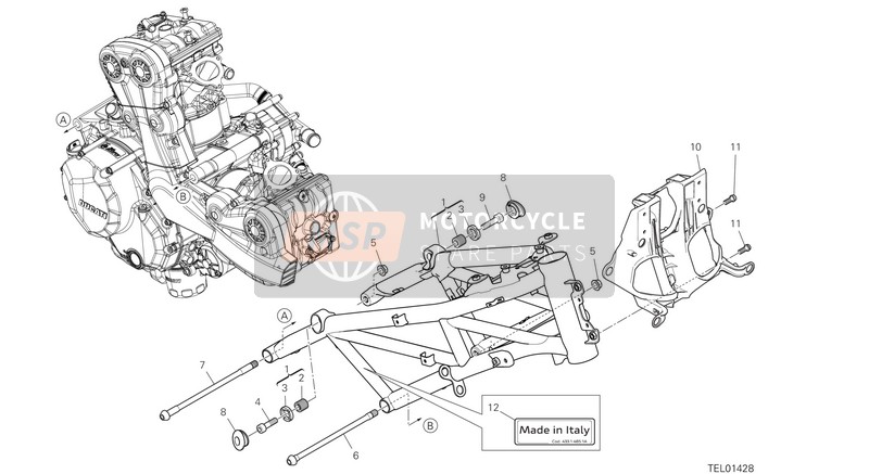 Ducati MULTISTRADA 950 S 2021 FRAME for a 2021 Ducati MULTISTRADA 950 S