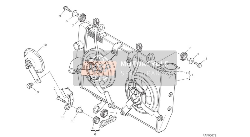 Ducati MULTISTRADA 950 S 2021 Wasserkühler für ein 2021 Ducati MULTISTRADA 950 S