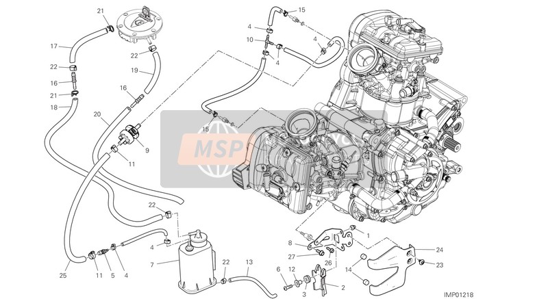 Ducati Multistrada 950 S USA 2020 Potfilter voor een 2020 Ducati Multistrada 950 S USA