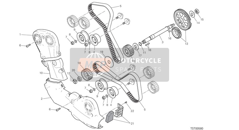 Ducati MULTISTRADA 950 TOURING EU 2017 Verteiler für ein 2017 Ducati MULTISTRADA 950 TOURING EU