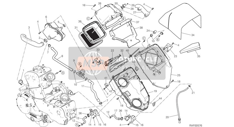 78811591B, Dichtung Fur AIRBOX-TANK, Ducati, 0