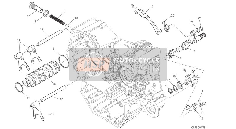 Ducati MULTISTRADA 950 USA 2018 Gear Change Mechanism for a 2018 Ducati MULTISTRADA 950 USA