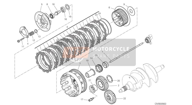 19820502A, Primary Driven Gear Comp., Ducati, 0