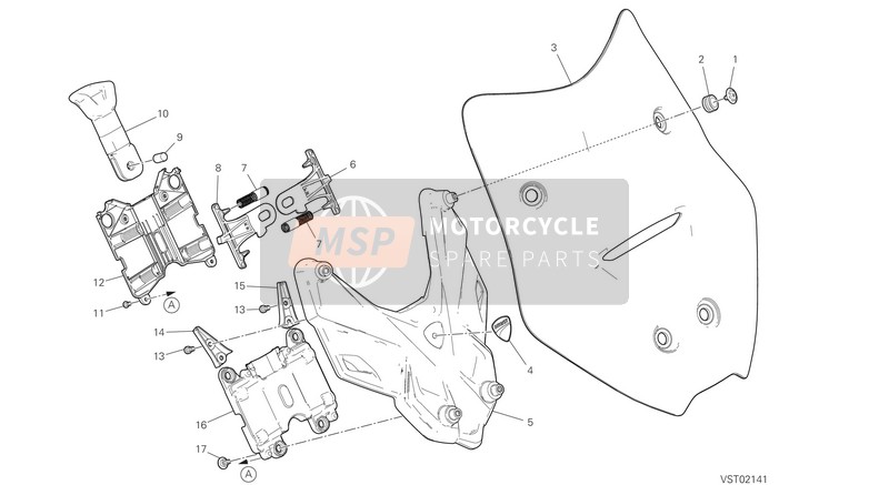 24716821A, Left Cover, Ducati, 0