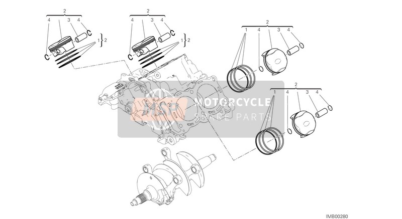 Ducati MULTISTRADA V4 2021 Cylindres - Pistons pour un 2021 Ducati MULTISTRADA V4