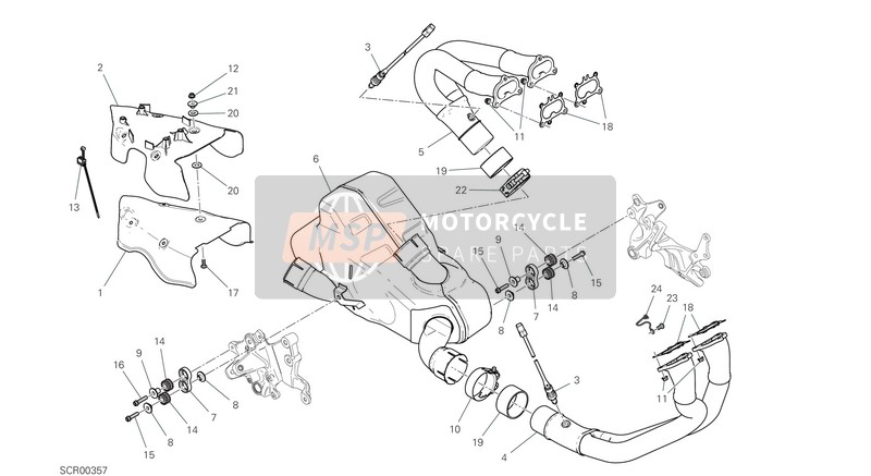 79010371A, Exhaust Gasket Dual Layer, Ducati, 0