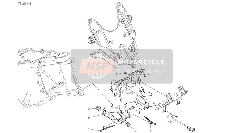 Ducati MULTISTRADA V4 2021 Vorderes Hilfsrahmen für ein 2021 Ducati MULTISTRADA V4
