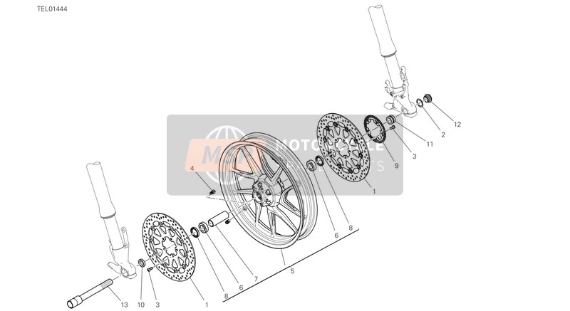 Ducati MULTISTRADA V4 2021 Roue avant pour un 2021 Ducati MULTISTRADA V4