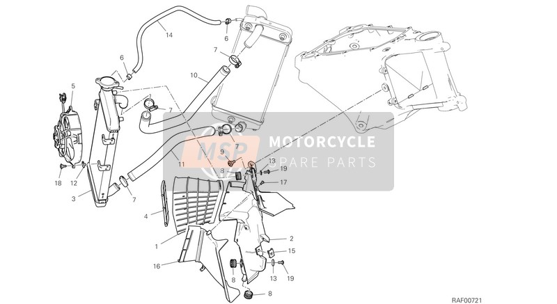 48412131B, Right Air Manifold, Ducati, 0