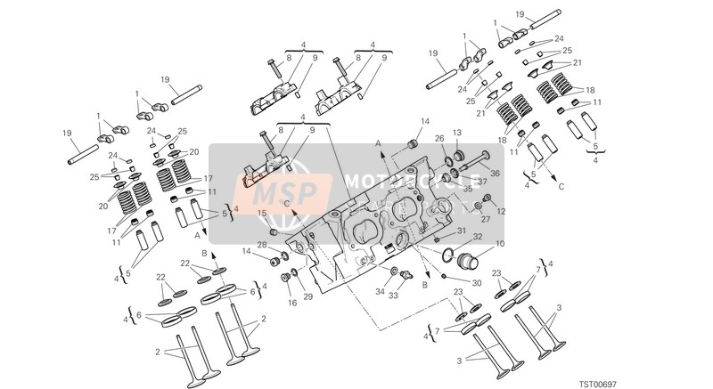 Ducati MULTISTRADA V4 2021 Achterhoofd voor een 2021 Ducati MULTISTRADA V4