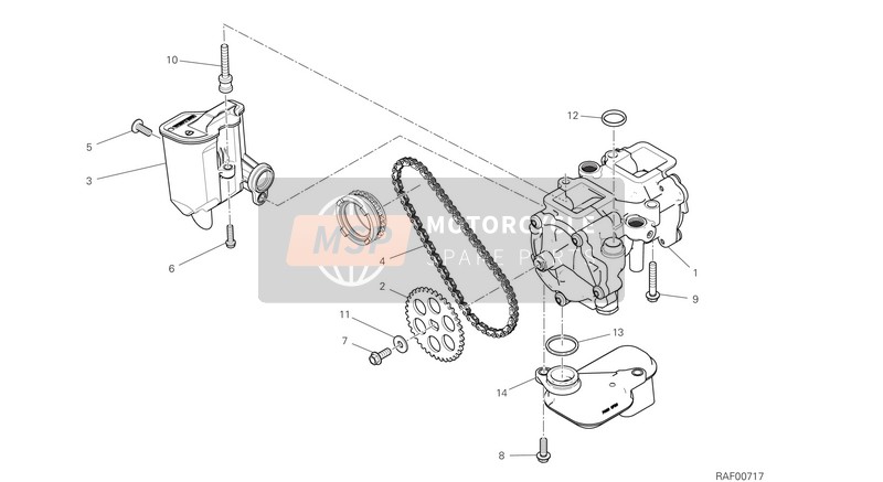 Ducati MULTISTRADA V4 S 2021 Bomba de aceite para un 2021 Ducati MULTISTRADA V4 S