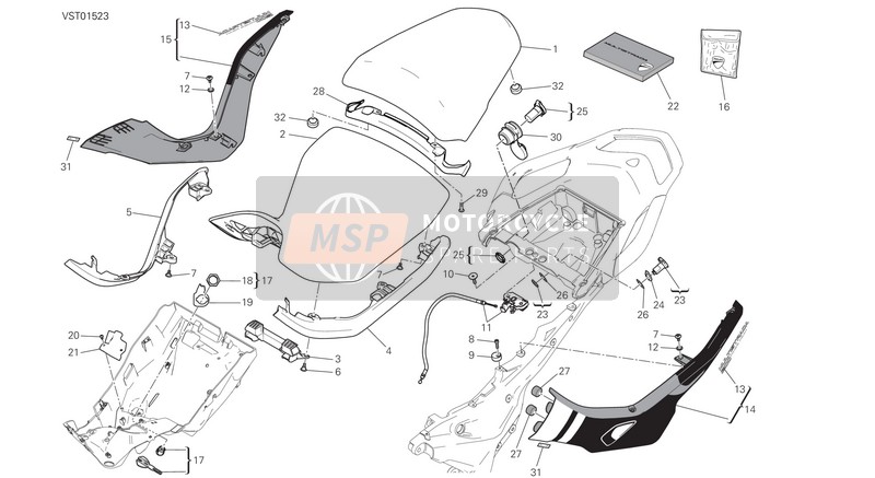 Ducati MULTISTRADE 1200 S PIKES PEAK USA 2017 Posto A Sedere per un 2017 Ducati MULTISTRADE 1200 S PIKES PEAK USA