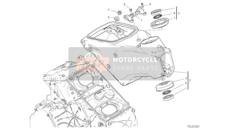 Ducati PANIGALE V2 2021 Frame voor een 2021 Ducati PANIGALE V2