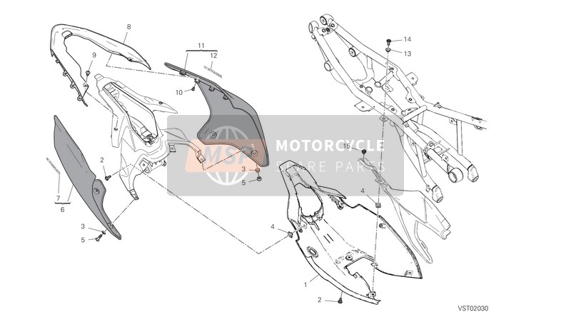 48212654AA, Under Seat Cover 1507, Ducati, 0