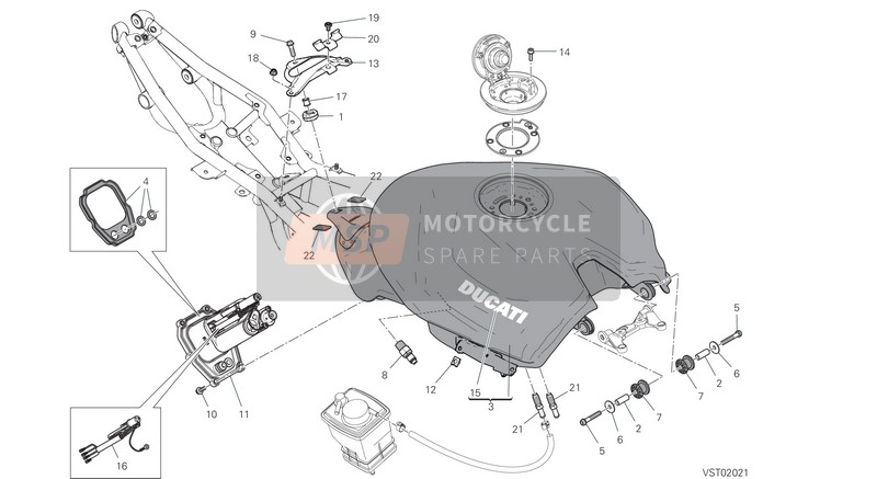 77156418B, Vis Tceif M5X16, Ducati, 1