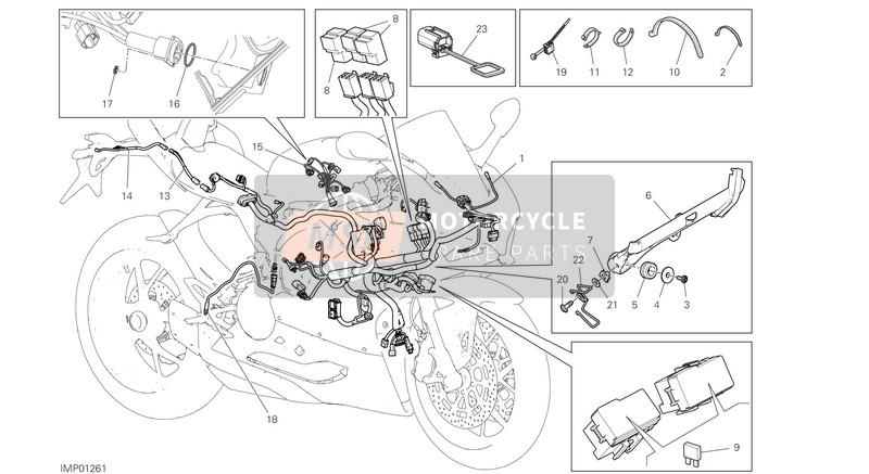 Ducati PANIGALE V2 2021 Voertuig elektrisch systeem voor een 2021 Ducati PANIGALE V2