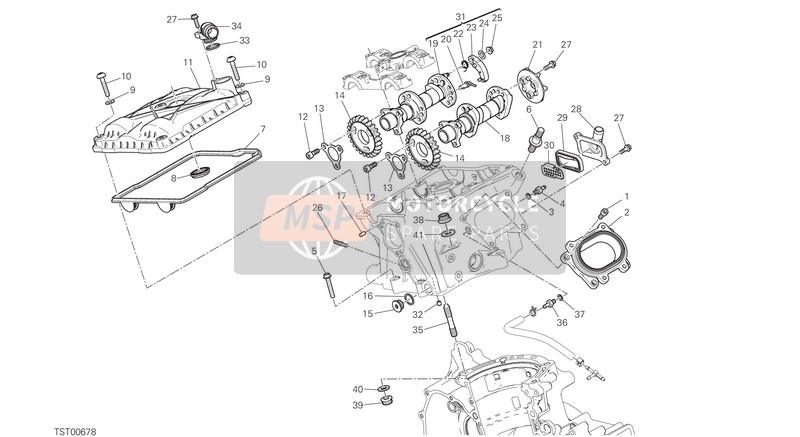 14815051A, Arbre Distribution Aspiration Verticale, Ducati, 0