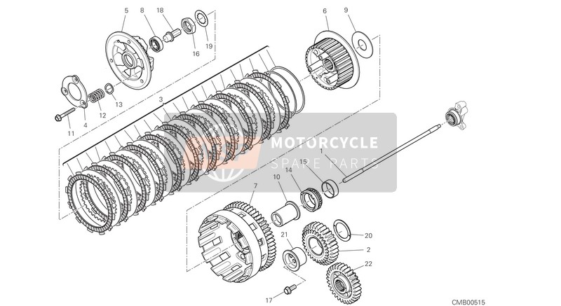 19820501A, Cloche Embrayage Complete, Ducati, 0