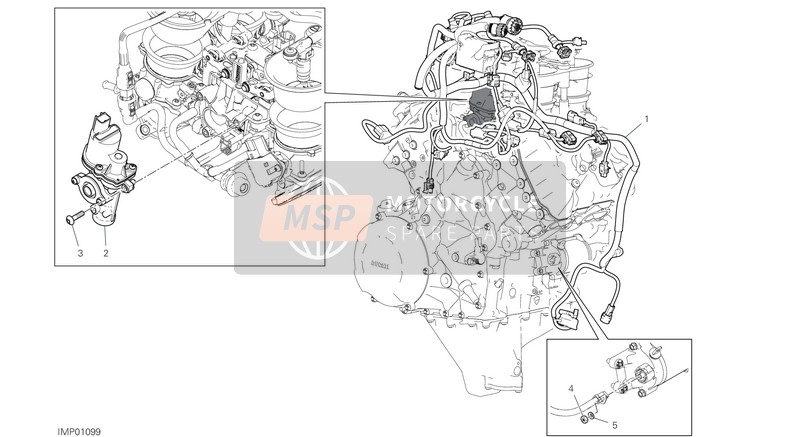 Ducati PANIGALE V4 2021 Motor elektrisch systeem voor een 2021 Ducati PANIGALE V4