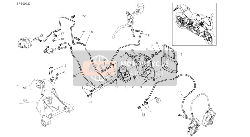 Ducati PANIGALE V4 S 2021 Sistema de rotura ABS para un 2021 Ducati PANIGALE V4 S