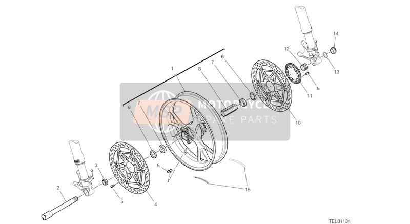 50122671AB, Front Wheel Rim, Ducati, 1