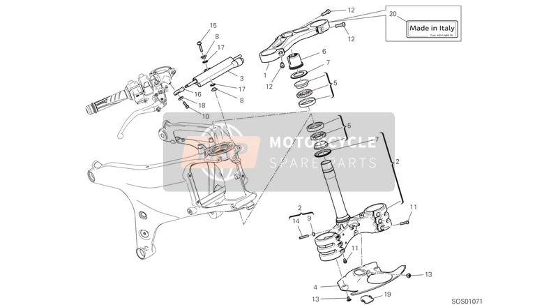 36420132A, Elect. Steering Damper Ohlins -NEW Seals, Ducati, 1