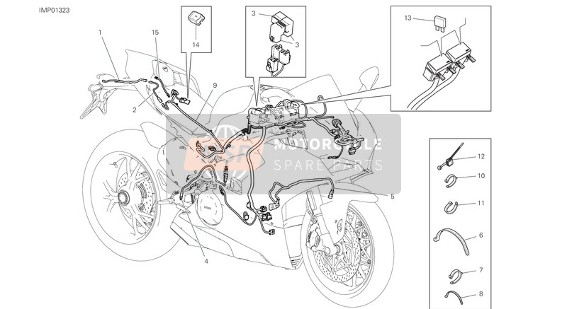 Ducati PANIGALE V4 S 2021 Sistema elettrico del veicolo per un 2021 Ducati PANIGALE V4 S