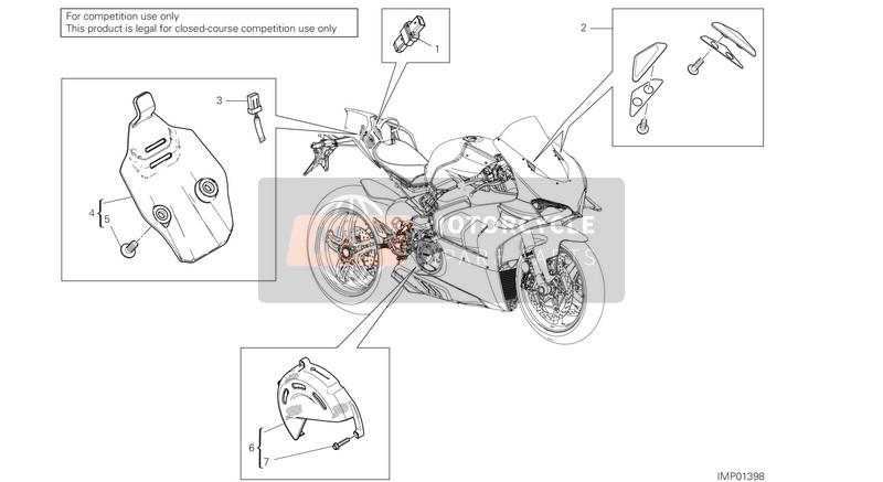 Ducati PANIGALE V4 SP 2021 Accesorios para un 2021 Ducati PANIGALE V4 SP
