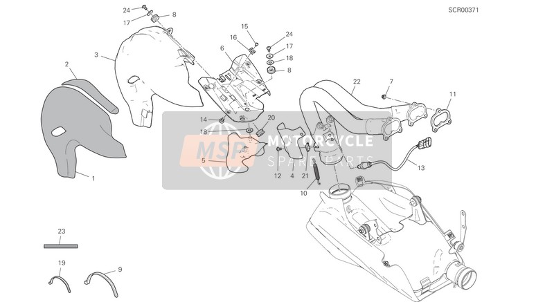 Ducati PANIGALE V4 SP 2021 EXHAUST SYSTEM for a 2021 Ducati PANIGALE V4 SP