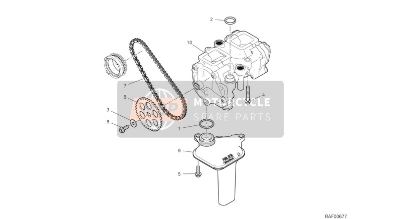 Ducati PANIGALE V4 SP 2021 La pompe à huile pour un 2021 Ducati PANIGALE V4 SP