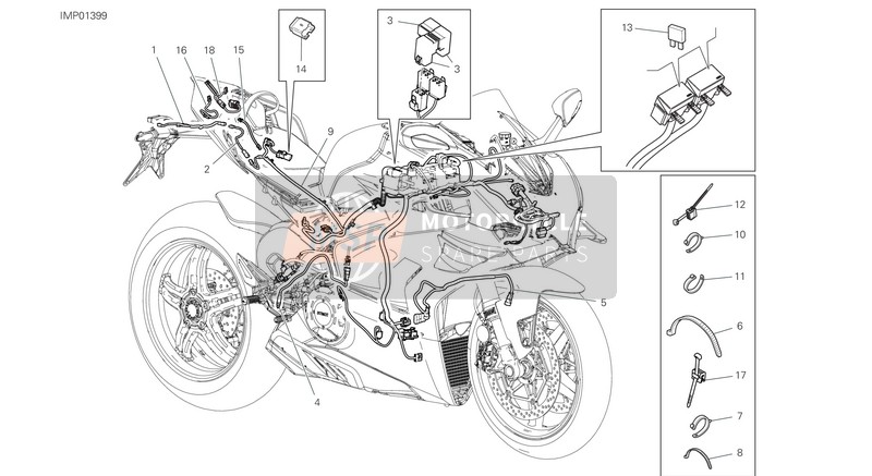 Ducati PANIGALE V4 SP 2021 Système électrique du véhicule pour un 2021 Ducati PANIGALE V4 SP