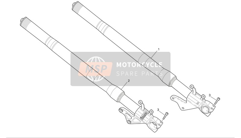 34023161A, Vork Been Assy, Links, Ducati, 0