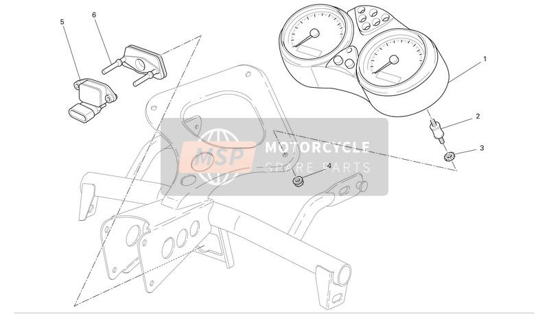 40610365A, Dashboard Ps Eu (Mta), Ducati, 0