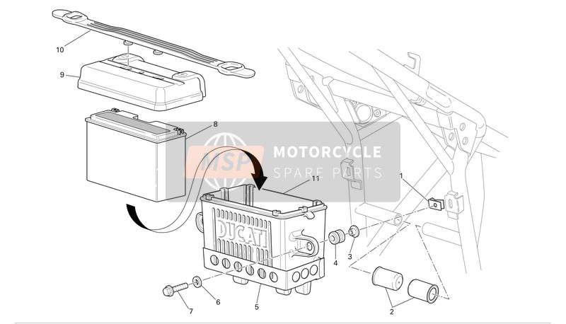 82916681A, Boitier Batterie, Ducati, 0