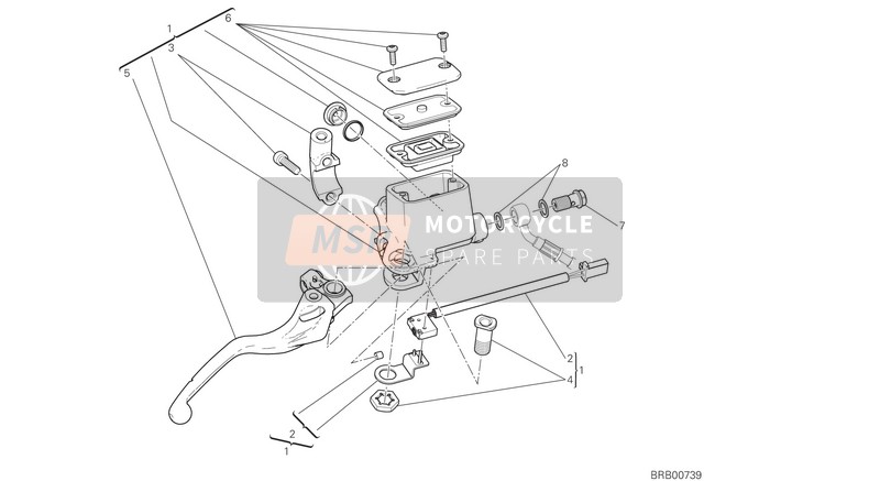 62441291A, Front Brake Pump, Ducati, 0