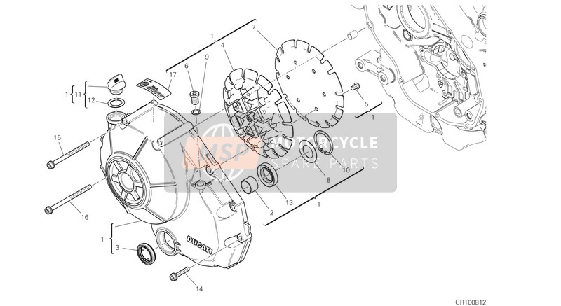 Ducati SCRAMBLER 1100 PRO 2021 Couvercle d'embrayage pour un 2021 Ducati SCRAMBLER 1100 PRO