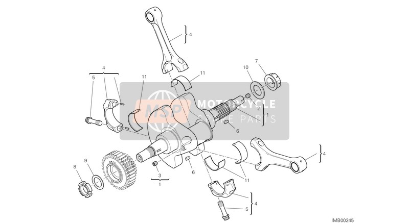 Ducati SCRAMBLER 1100 PRO 2021 Pleuelstange für ein 2021 Ducati SCRAMBLER 1100 PRO